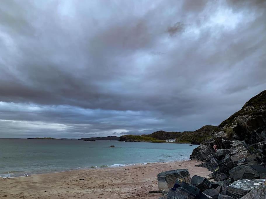 Blar Na Leisg, Self Catering Lodge 2. Drumbeg Bagian luar foto